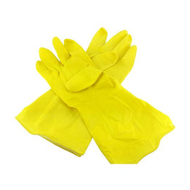 Preema Yellow Rubber Gloves Large Box in QTY :  12x12Pcs