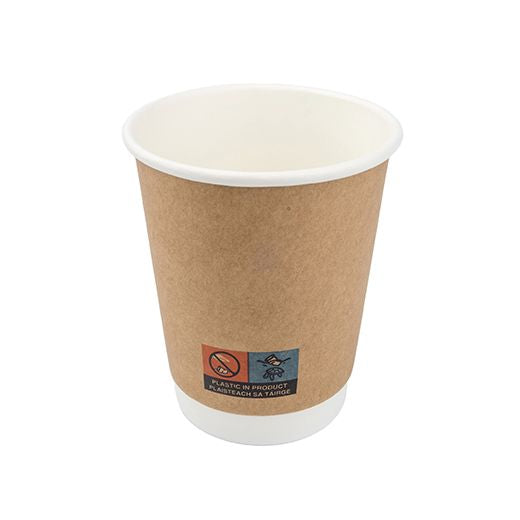 Grab&G Double Wall Cup (227Ml/8Oz) Brown Box in QTY : 20x25Pcs