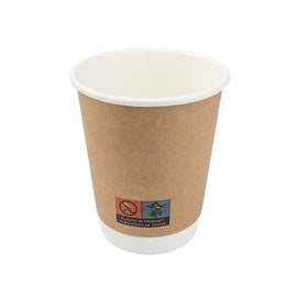 Grab&G Double Wall Cup (227Ml/8Oz) Brown Box in QTY : 20x25Pcs