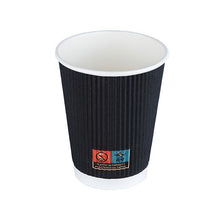 Load image into Gallery viewer, Grab&amp;G Triple Wall (Ripple) Cup (227Ml/8Oz) Black Box in QTY : 20x25Pcs