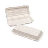 Bagasse F+C Box (324X155X60Mm/12.75X6X2.5?) Large White Box in QTY : 2x125Pcs