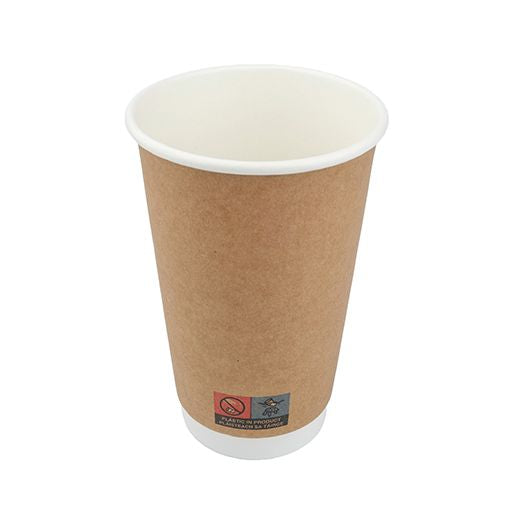 Grab&G Double Wall  Cup (453Ml/16Oz) Brown Box in QTY : 20x25Pcs