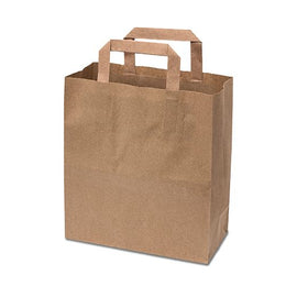 Grab&G Brown Int Handle Paper Bag (220X100X240Mm/9X4X9) Medium Box in QTY : 1x250Pcs