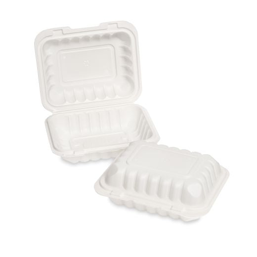 (Hb9) Microwave Meal Box (190X150X70Mm/7.5X6X2.5) Sml White Box in QTY : 1x150Pcs
