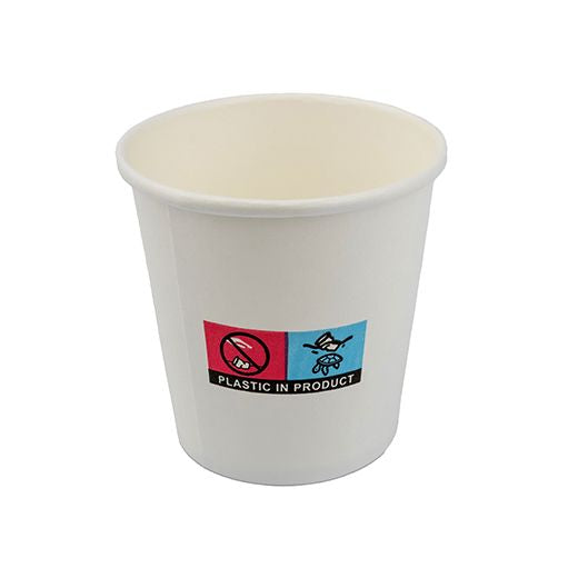 Grab&G Single Wall  Cup (113Ml/4Oz) White Box in QTY : 20x50Pcs