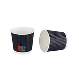 Grab&G Triple Wall (Ripple)  Cup (113Ml/4Oz) Black Box in QTY : 40x25Pcs