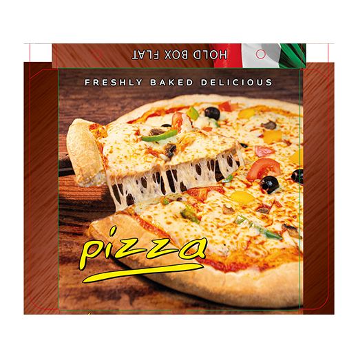 15" Colour Pizza Boxes Box In Qty : 1x100Pcs