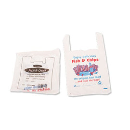 Mp Fish & Chips  Large Ptd Hd Vest Bag (11X16X19)  Box in QTY : x100Pcs