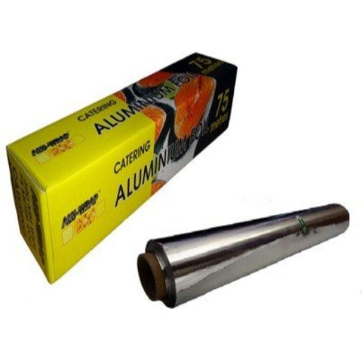 Majestic Retail Kitchen Foil Rolls Alu Wrap 300mmx5m Box in QTY : 4x12Pcs Rolls
